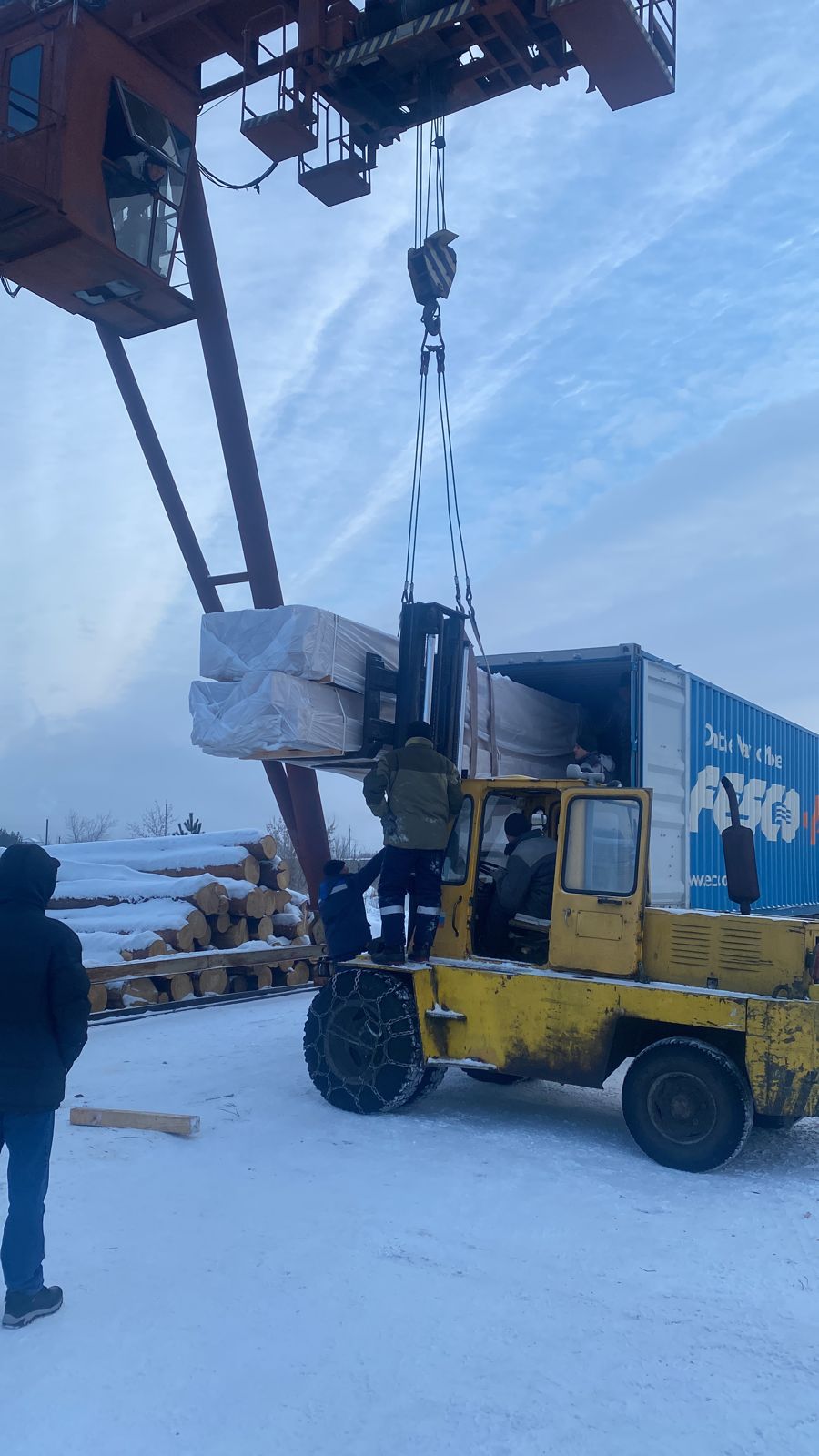 Отгрузка фахверк дома в Уфу
